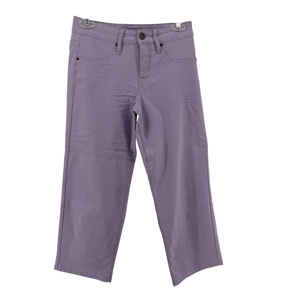 Royalty For‎ Me Womens Purple Cropped Straight Leg Stretch Jeans Pants Size S